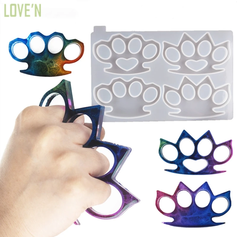 

LOVE'N LV179K Hands Free Key Hooks Tool Touchless Brass Knuckle Self epoxy Defense Tool Resin Silicone Mold