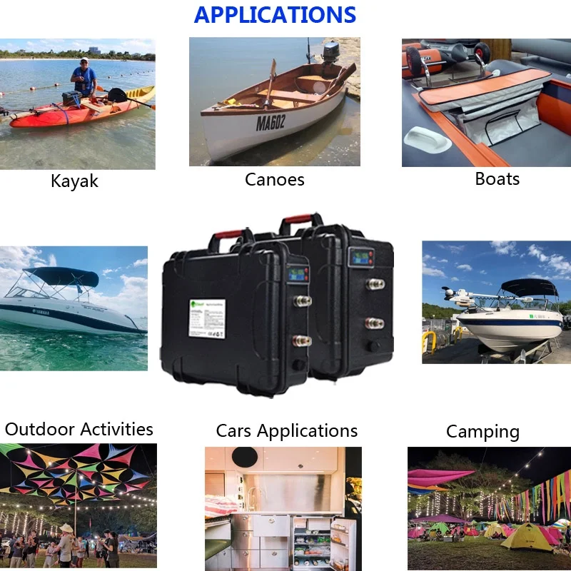 Hot Sale Waterproof 12v 100ah Lithium Ion Battery Pack Waterproof Lithium Battery For Kayak