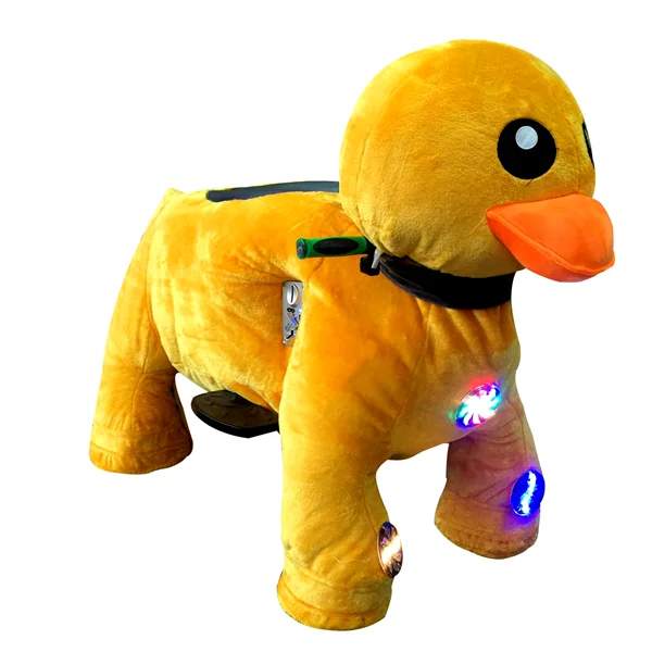 
coin operated kids electric animal plush rides 