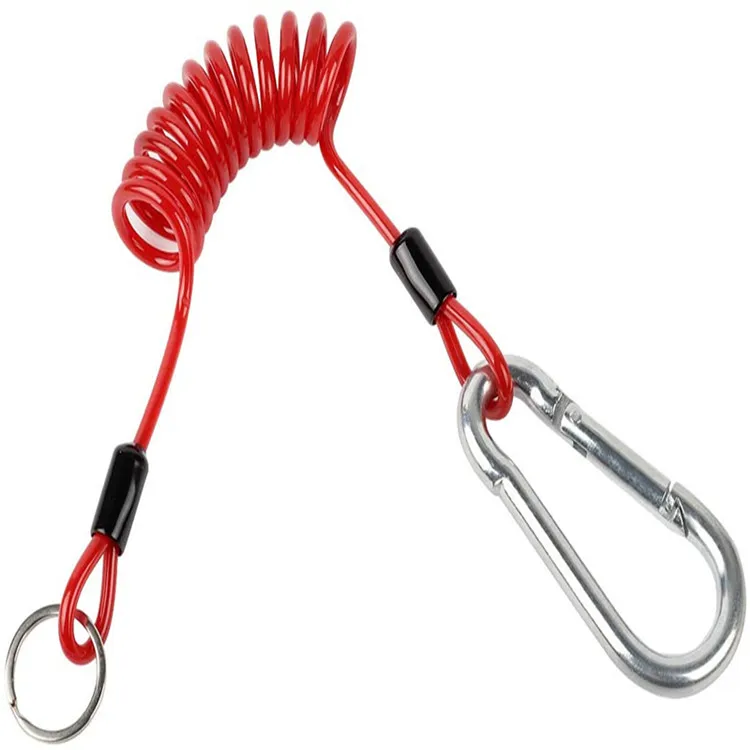 High Quality Tether Coil Spring Lanyard Military Lanyard Coil Diving