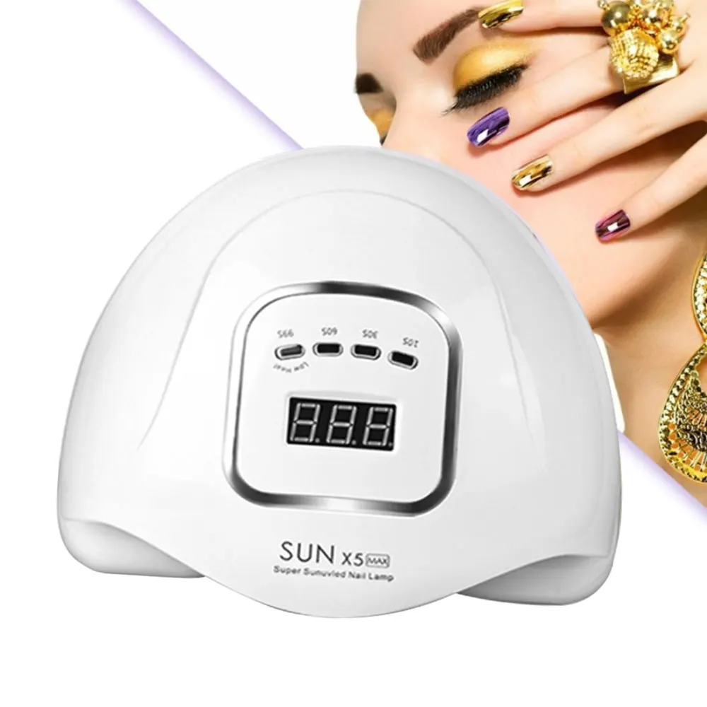 

Seche Ongle Smart Nail Art Lamp Custom Logo Naildryer Nail Polish Quick Drying Machine 150W Power 45 Pcs LED UV Light Nail Dryer, White