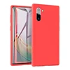 OEM Red For Samsung Galaxy NOTE 10 Premium Shockproof Impact Resistant Back Cover Case Liquid Silicone Microfiber Lining