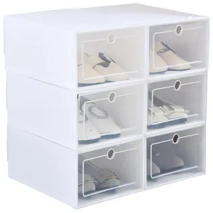Very Nice Household Under Bed PP Plastic Transparent Drawer Stackable Shoe Organizer Box Storage Bag Bins