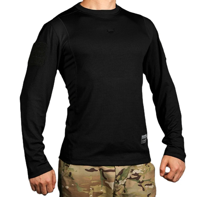 

Emersongear Outdoor Airsoft Uniform Military Tactical Army Combat Shirts Mens Hiking Military Long Sleeve Quick Drying Shirt, Bk wg kh