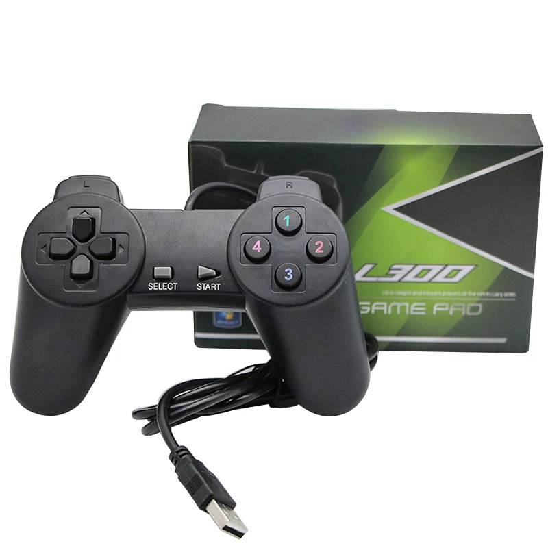 

L-300 Wired USB Controller For PC/Mac Gamepad USB 2.0 Gaming Joystick Wired Game Controller For Laptop Computer PC, Black