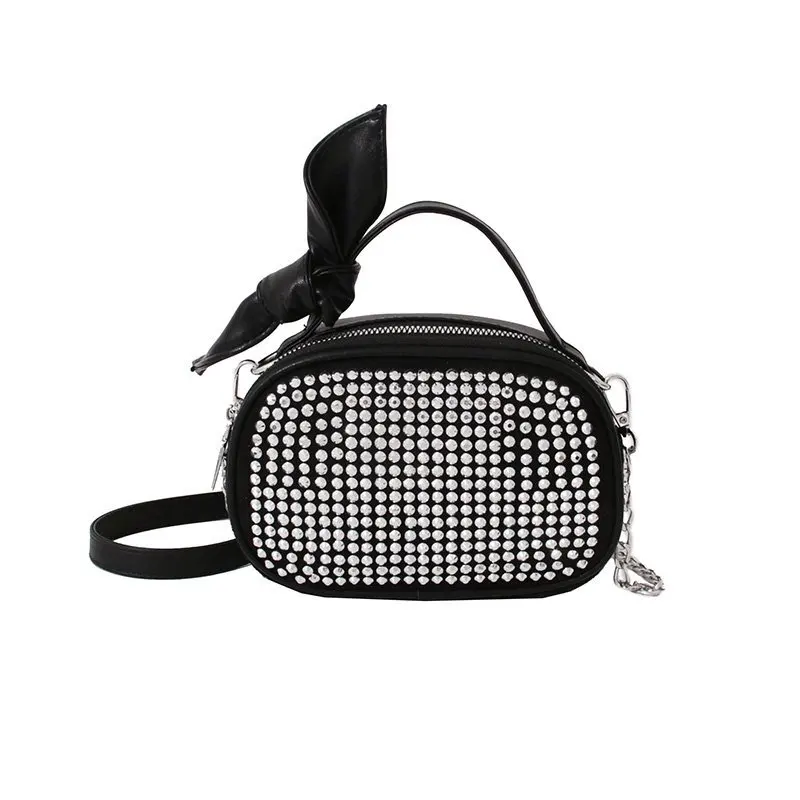 

Wholesale PU Leather Silver Black Mini Square Girls Handbag 2021 Crossbody Bags For Women, Black, white, silver