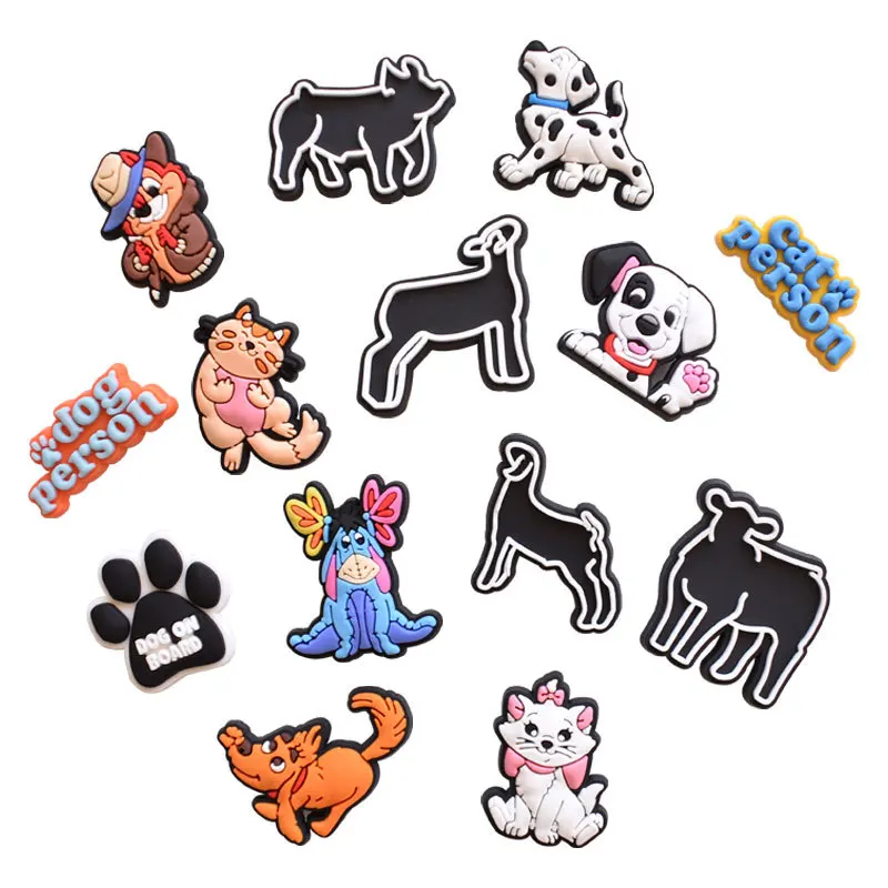 

Factory direct sales cartoon croc charms Custom logo wholesale PVC new decor shoes buckle dog croc shoe charms