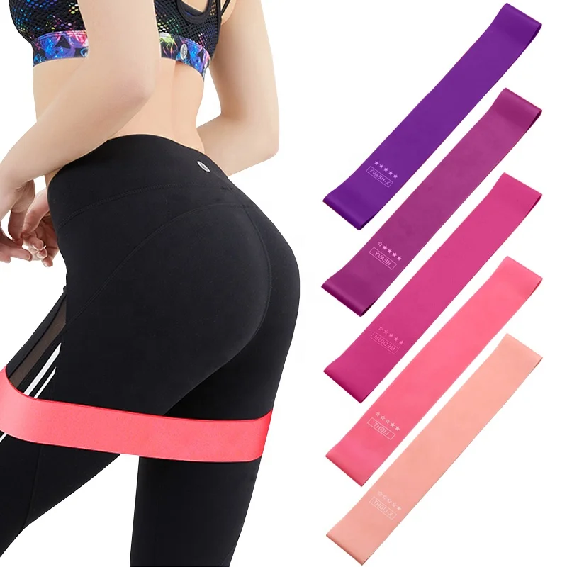 

5 Colors Yoga Resistance Rubber Bands Indoor Outdoor Fitness Equipment 0.35mm-1.1mm Pilates Sport Training Workout Elastic Bands