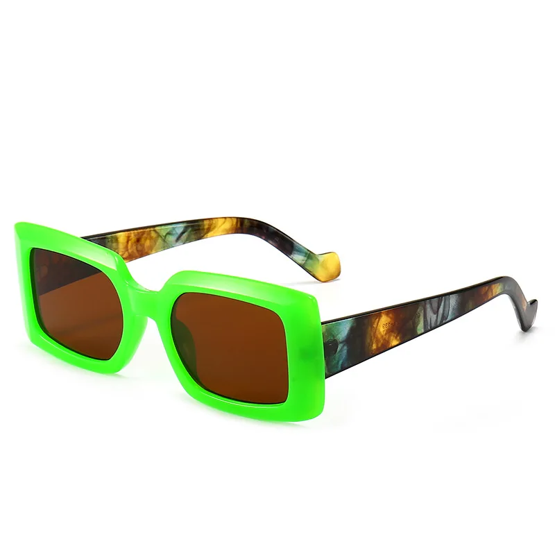 

MJ-0275 The New Trend Of Dazzle Colour Fashionable Sunglasses Personality Male Ladies Street Snap Square Small Sunglasses Unisex