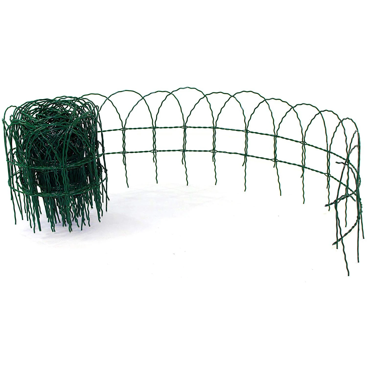 Garden Border Wire Picket Fence 25cm High X 10m Long - Buy Pvc Coated ...