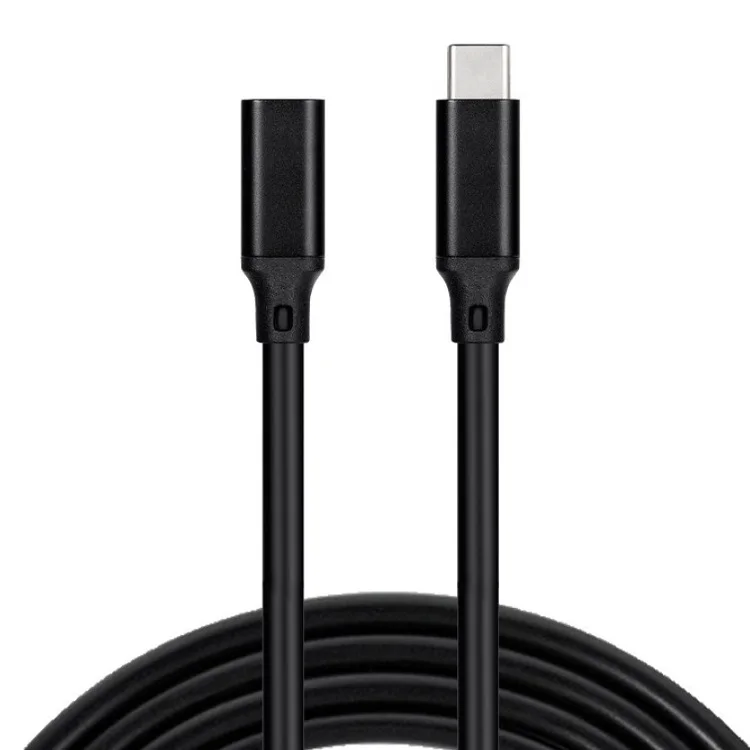 

High quality metal long usb 3.1 typec cable 5m type c male female cable, Black or oem