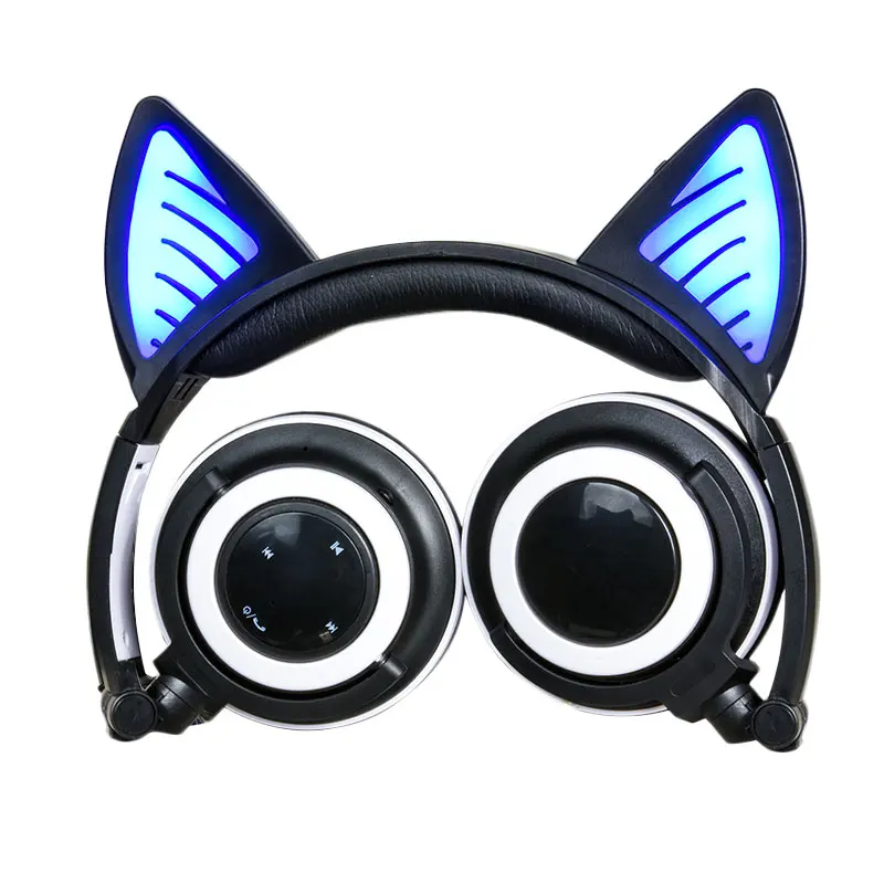 

Cute cat ear headphone with Led glowing cheap price kids headsets