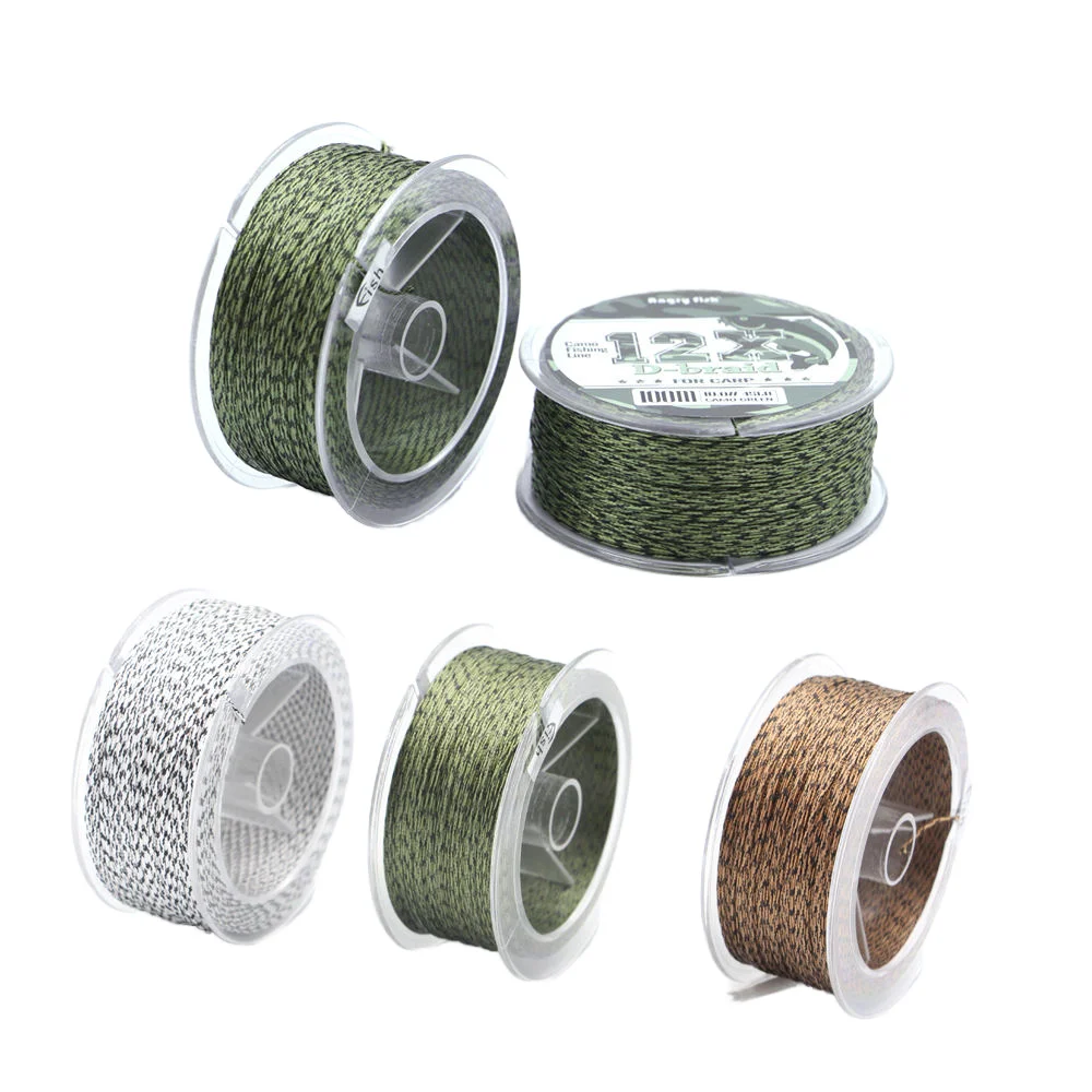 Selco 12 Strands Weave D-braid 100 Meters Camo Braided PE Fish Line Carp Fishing Line for Carp Fishing Braid Hook Line