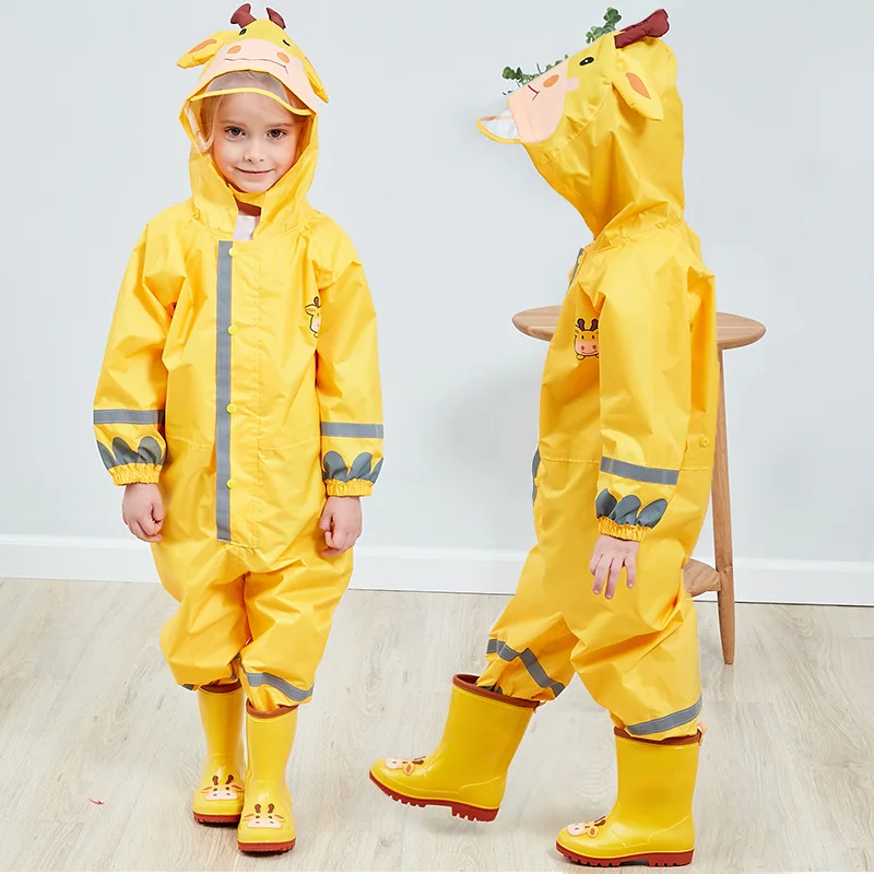 

Kids Raincoat Rain Pants Children Cartoon Waterproof Rainwear Girl And Boy Poncho Impermeable Rain Coat Rain Jumpsuit, Blue,yellow,pink,green