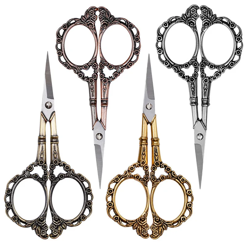 

European Style Classical 4 Colors Coated Nail Art Tools And Equipment Stainless Steel Nail Art Scissors, As picture