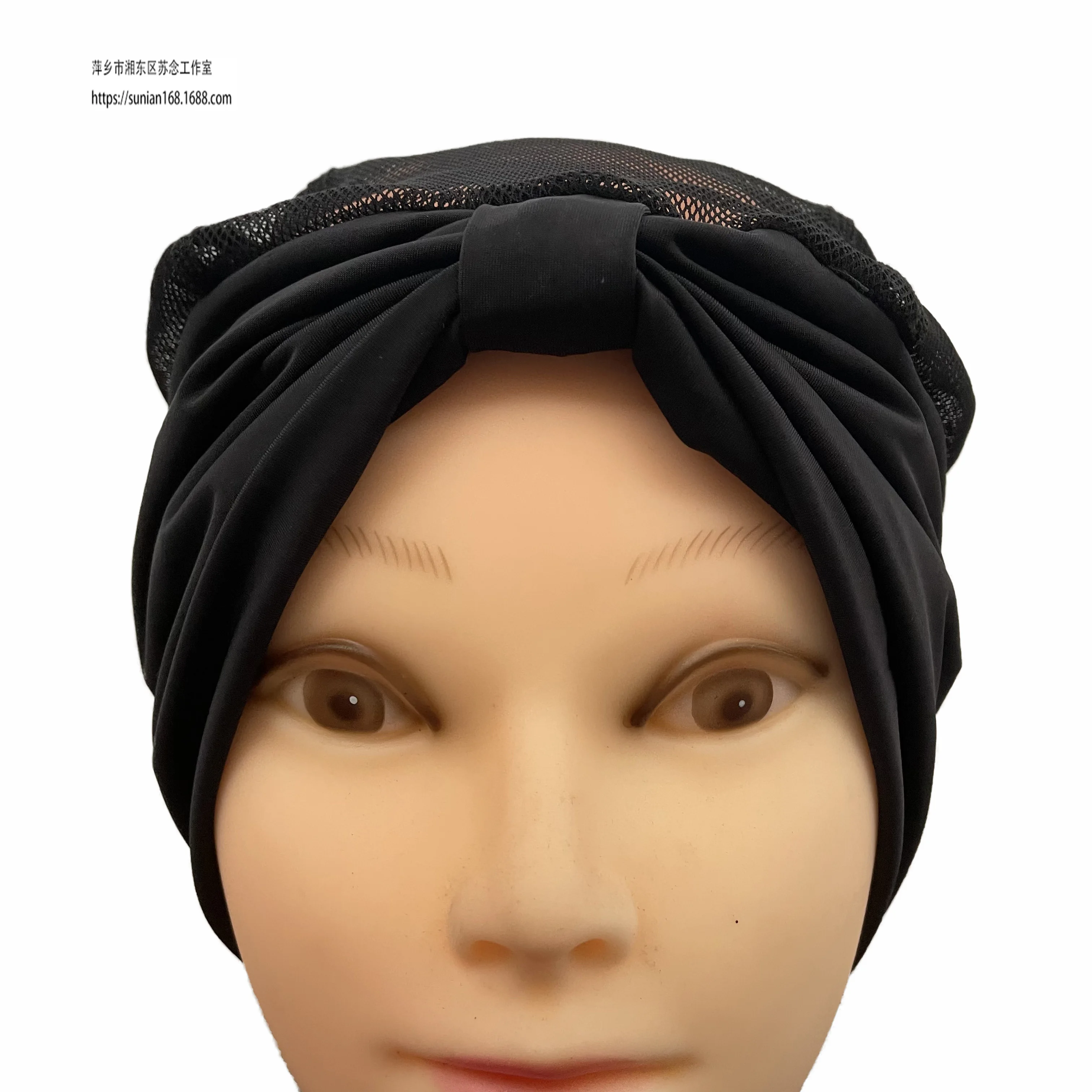 

Ice ribbon elastic net false hair net cap retractable scarf accessories net cap manufacturers wholesale can be customized