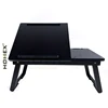 Milti Task Laptop Desk with Foldable Legs-Natual Bamboo Adjustable Laptop Desk-Wooden Foldable Laptop Desk