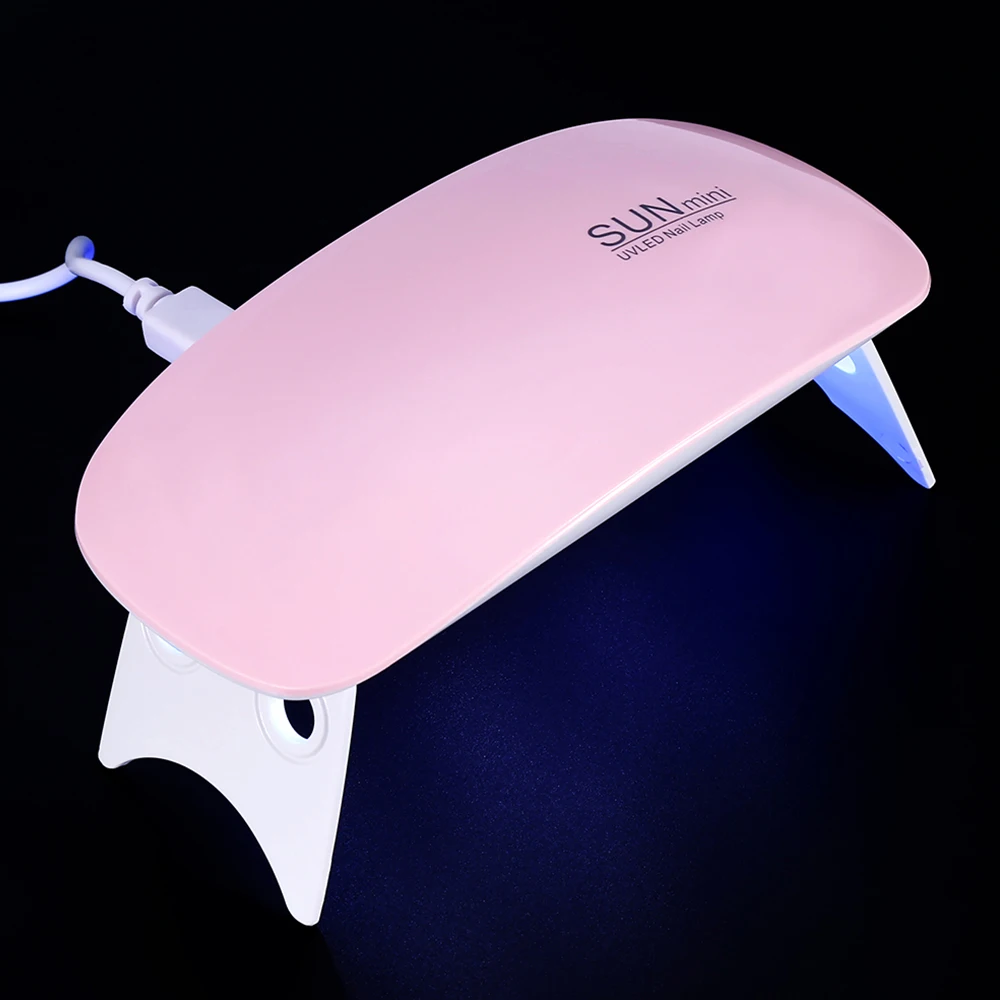 

wholesale 6w mini portable sun gel nail lamp, Pink white