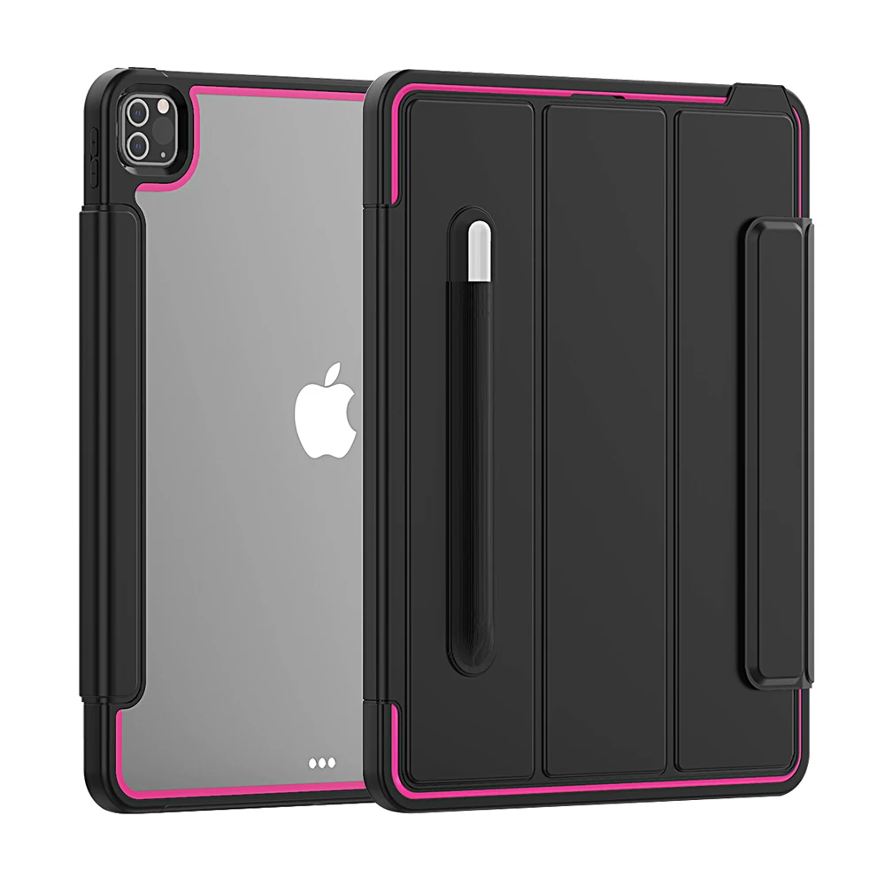 

Smart Cover For iPad Pro 12.9 inch 2018/2020 Auto Wake/Sleep Foldable Megnetic Tablet Case Pencil Holder Clear Acrylic Plate