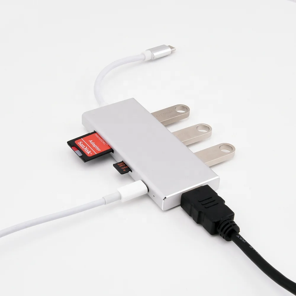 

usb c hub 7 in 1 hub for macbook usb hub 3.0 Adapter