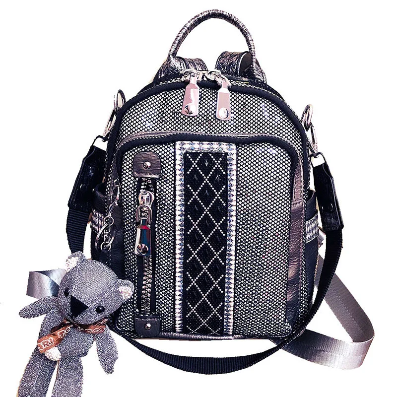 

Small Backpack Kaishilan Travel Bag With Crystal Bling Cool Girls Backpack