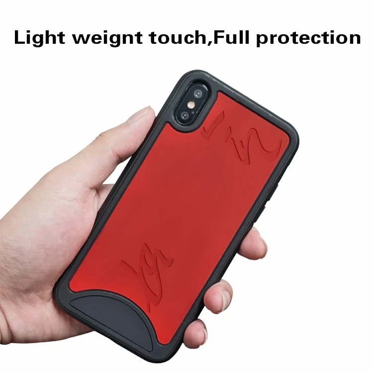 Luxury Brand Red Designed 3D Bottom Designer Silicone Phone Case