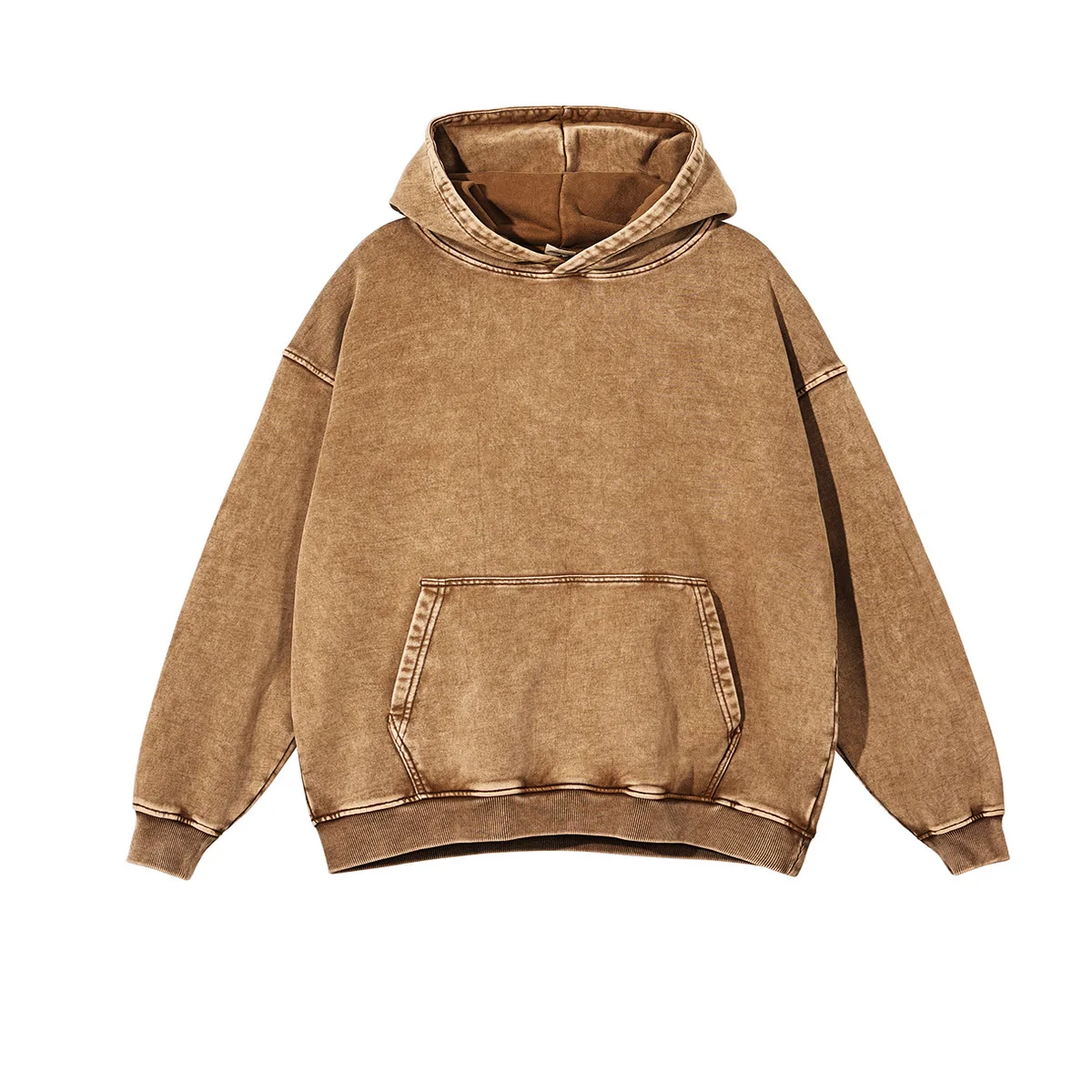 High Quality 100% Cotton Acid Washed Hoodie High Street Series Washing Old Sweater Stone Washed Vintage Hoodie