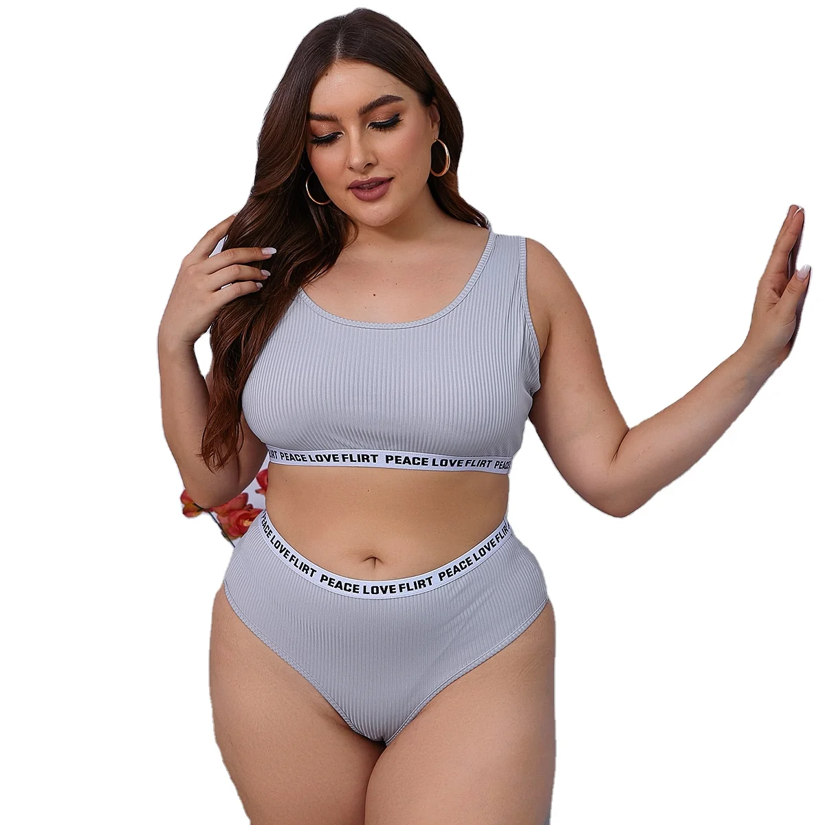 

Wholesale sexy plus-size women loose-fitting bottom vest style sexy plus size lingerie