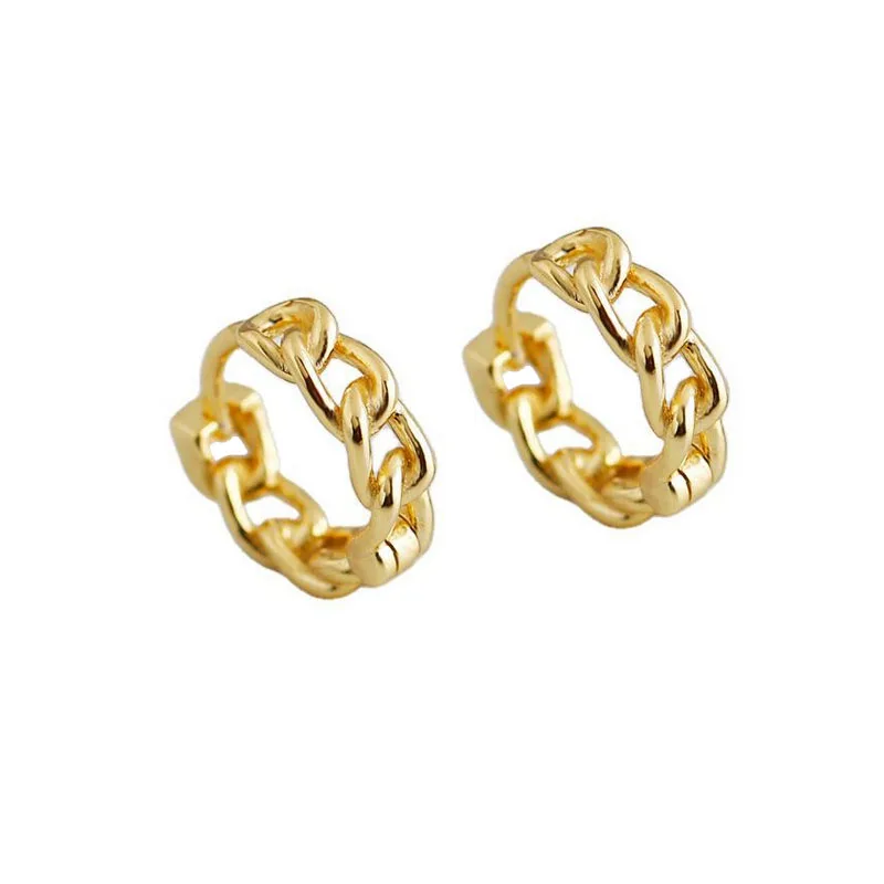 

Hot selling small twist rope chain huggie earring for women