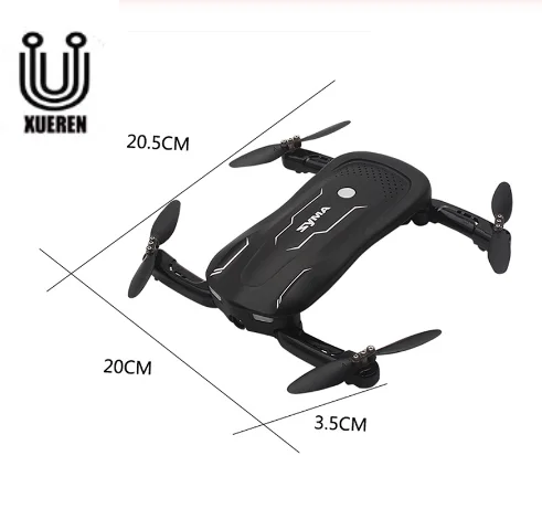 

2020 XUEREN Syma Z1 RC Drone 6 Axis Remote Control Foldable RC Quadcopter Wifi FPV 1.0MP Camera Optical Flow Positioning, Black