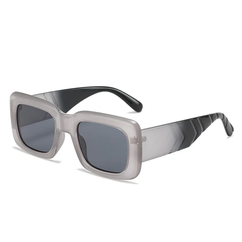 

2022 Fashion retro 90s Sun glasses Cheap square Rectangle Men Women thick frame sunglasses