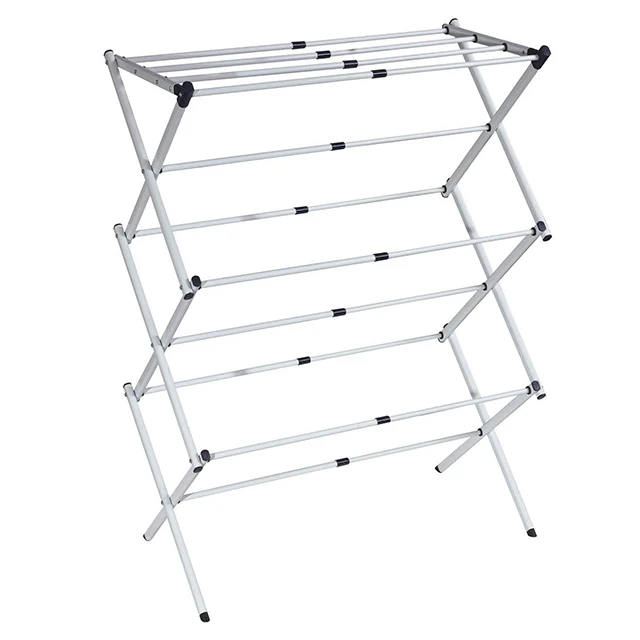 

Hanging Clothing Rack Stainless Steel Clothes Indoor Clothing Drying Rack, White(optional)
