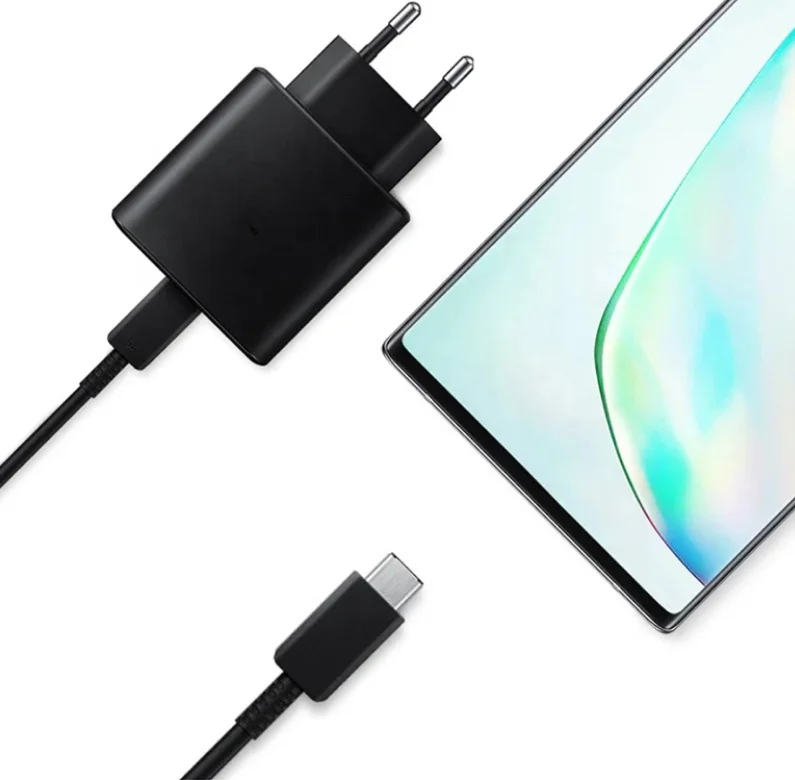 

For Samsung Original 45W USB-C Super Adaptive Fast Charge Charger For Samsung GALAXY Note 10 Plus Note10Plus 5G A91 Note10+ plug
