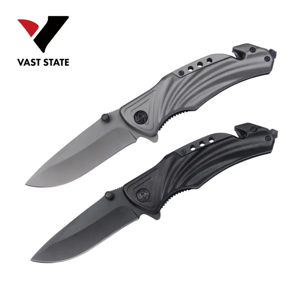 
Hot selling Assisted opening rescue glass breaker hunting camping folding knife 