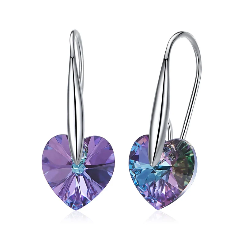 

Wholesale Women Jewelry Stone Heart 925 Sterling Silver Earring