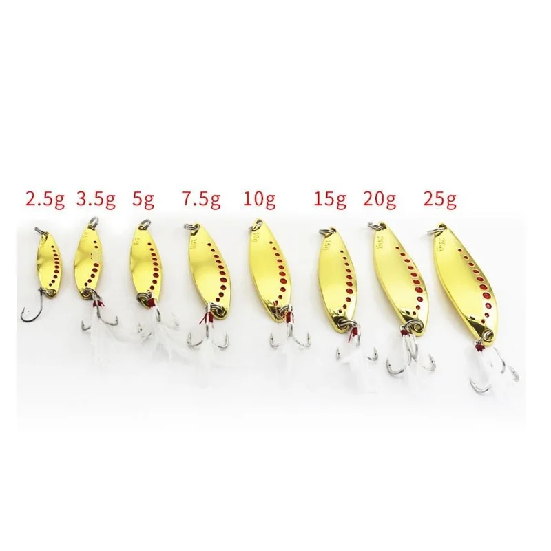 

Free Sample 2.5/3.5/5/7.5/10/15/20/25g Spool Bait Leech Miu Fishing Spoons Sequin Paillette Sequins Spinner, 2 colors