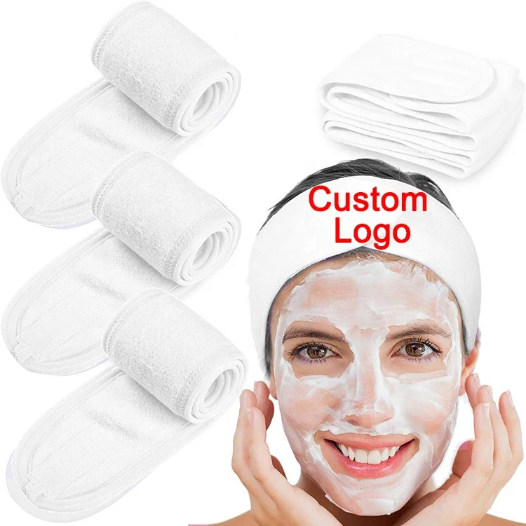 

wholesale spa headband beauty makeup yoga luxury high elastic face wash headband for womens