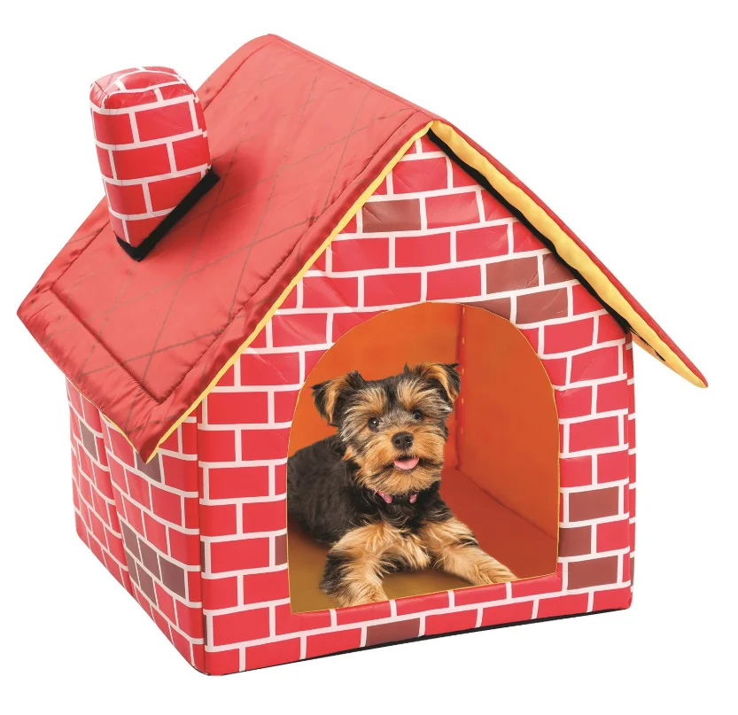 

Luxury cheap folding modern pet cat dog house indoor for sale, Red