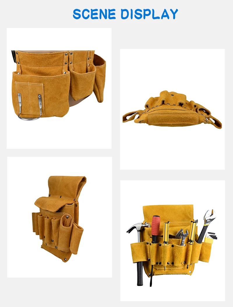 outdoor leather tool belt bag