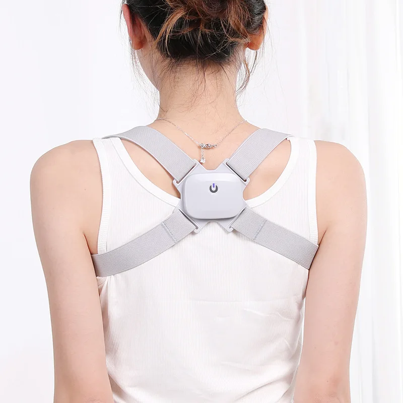 

Auto Vibration Intelligent posture correction shoulder Corrector Smart Back Support, Gray,pink