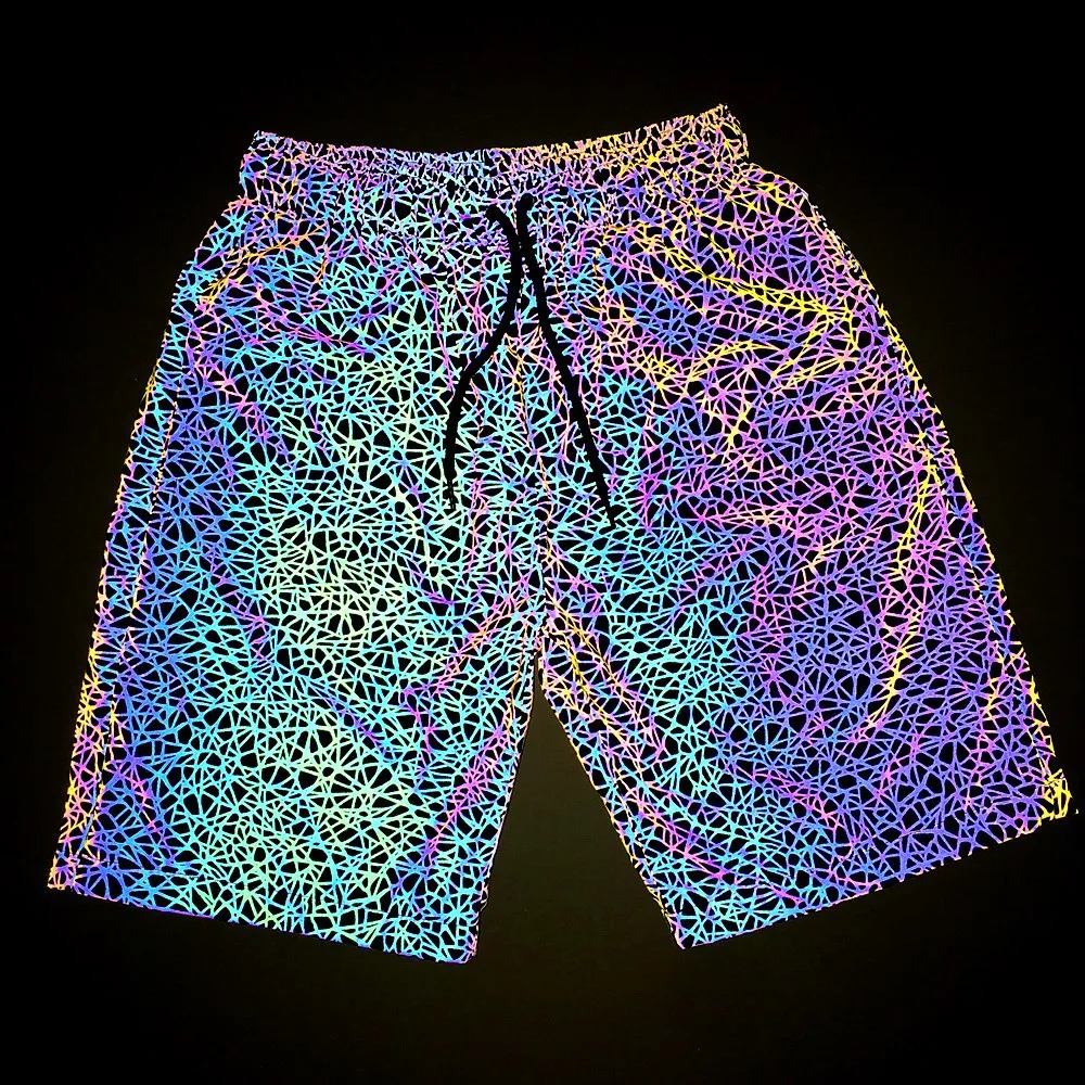 

Men's Printing Reflective Jogging Shorts, Picture color