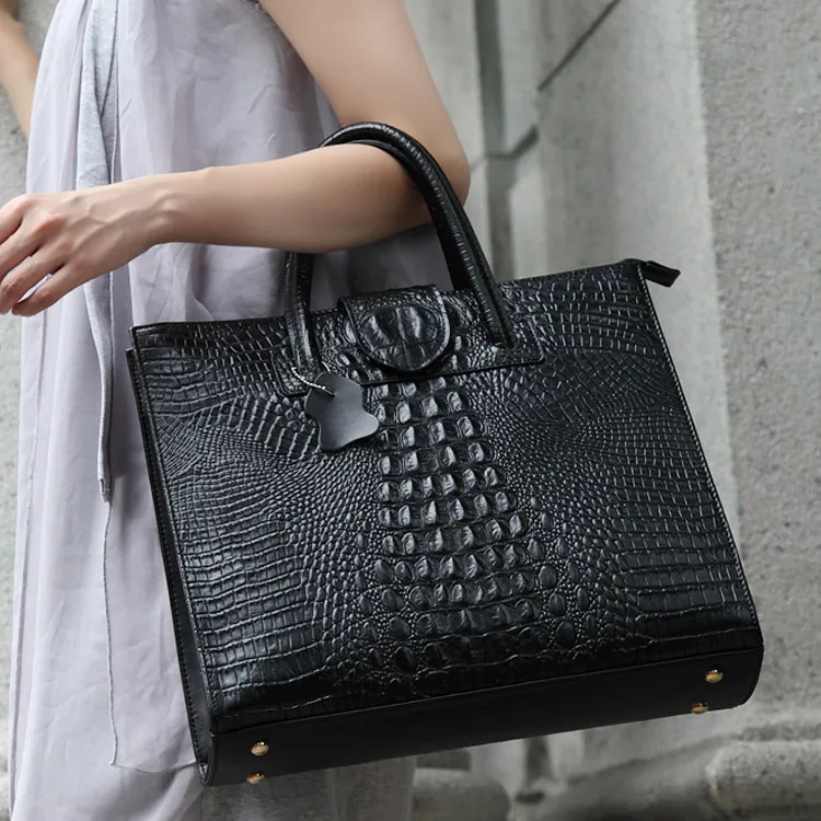

Alligator pattern handbags 2021 new fashion real leather luxury bags trendy ladies shoulder crocodile bag stylish womens handbag