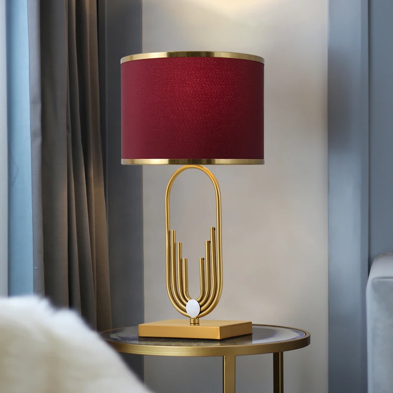 Luxury Crystal Table Lamp With Paper Lampshade Vintage Lamp Bedside Light, Hotel Project and Home Decoration Lighting
