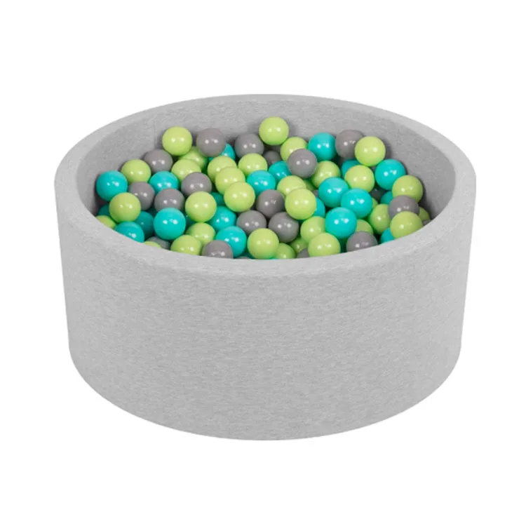 

Customize Color Indoor House Round Kids White Baby Soft Play Foam Ball Pit, Grey/pink/blue