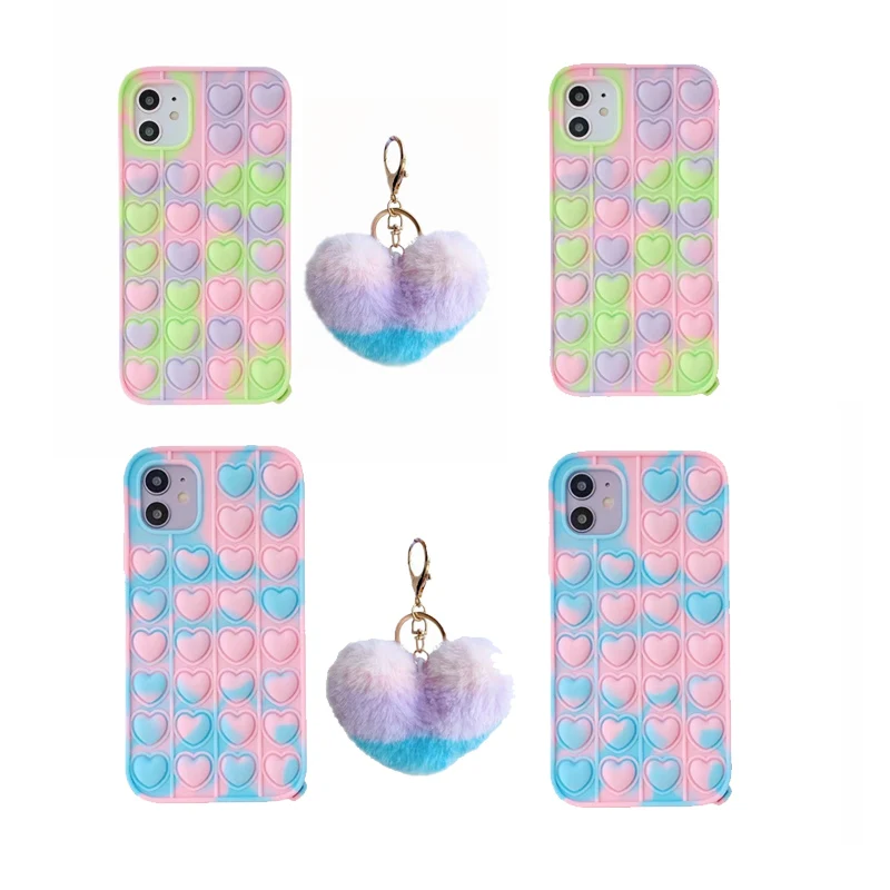

Drop Shipping Amazon Relieve Stress Soft Silicone Rubber Pop Bubble Phone Case Cover for iPhone 7 8 Plus 11 Pro 12 Pro Max Mini