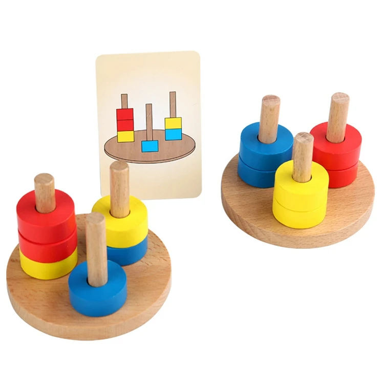 

HOYE CRAFT Early Logical thinking training Color matching Game Montessori sensory Three-color Game