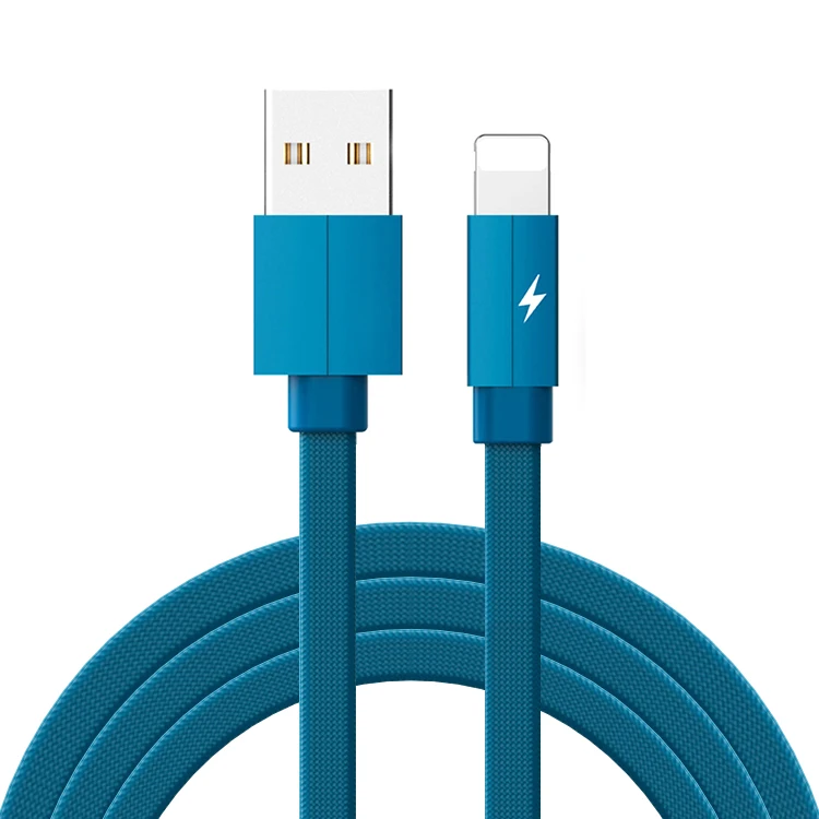 Kailiya 2.1A USB cable 1m black white blue black green flat jeans denim Type C USB data cable for Huawei xiaomi vivo OPPO - ANKUX.COM
