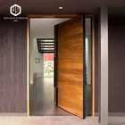 Elegant modern front door solid wood pivot entry doors
