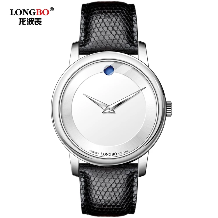 

LONGBO 80561 fashion high quality simple custom longbo prices watches quartz box gift made in china waterproof couple watches, 7 colors