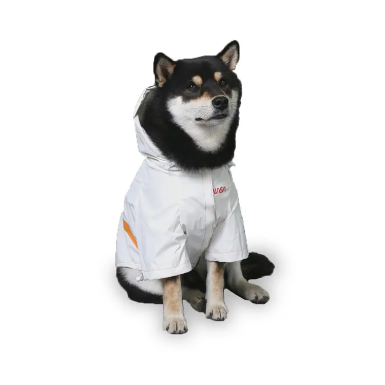 

Fashion NASA US Flag Big Size Dog Hoodies Raincoat Jacket Outdoor Waterproof Reflective Clothes For Large Dogs, Customized color